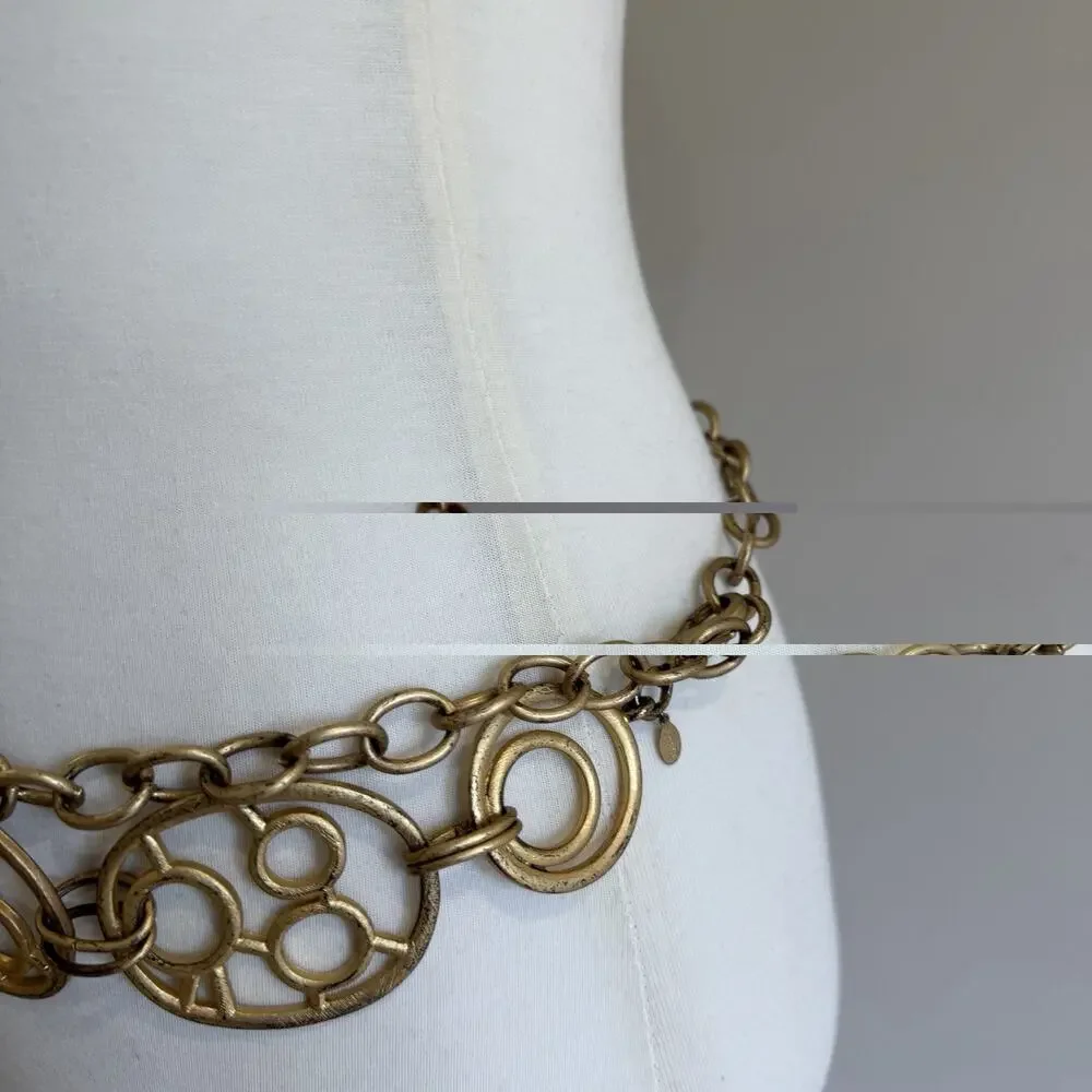 Chicos Womens Gold Chain Belt Bohemian Whimsy Fairy one size
